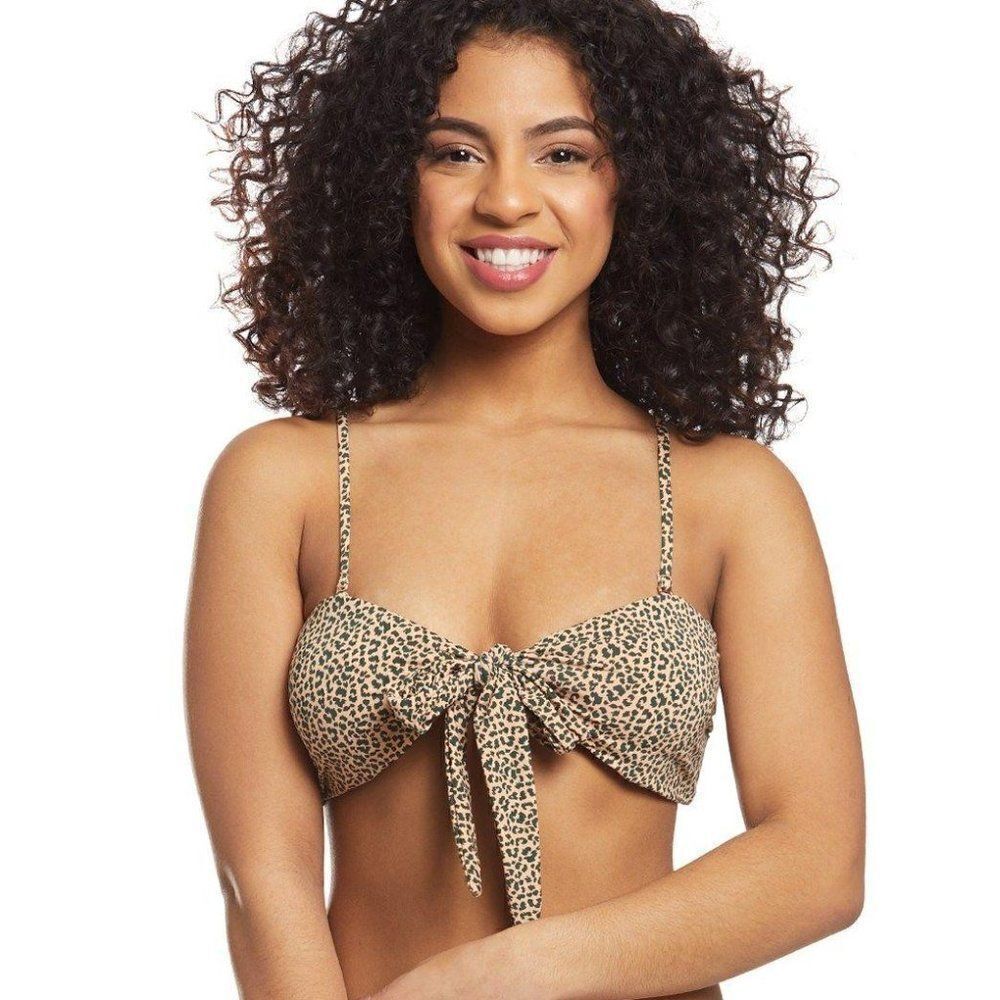 Radio Fiji Zanzibar Leopard Print Swim Top M NWT